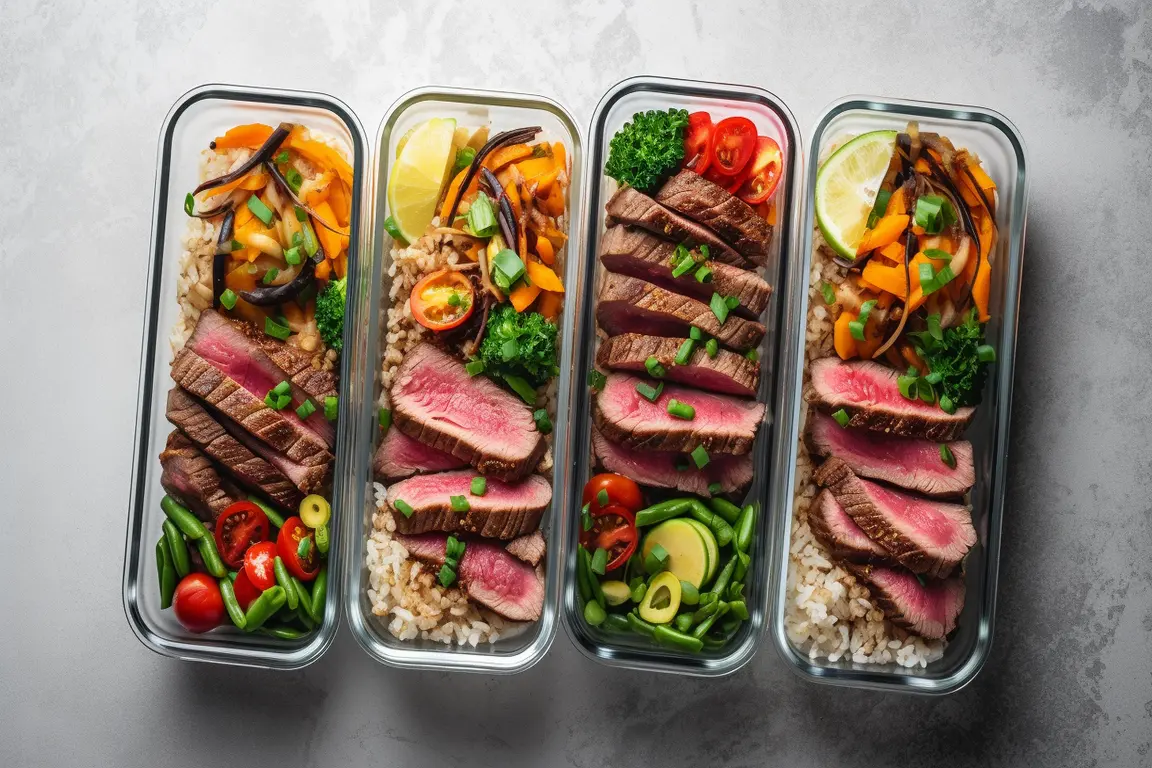 Hero Shot of Lean Beef Meal Prep